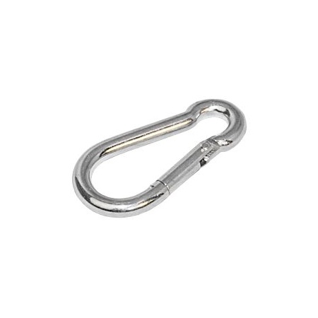 2er SET Edelst.-Karabinerhaken ohne Auge 80 mm