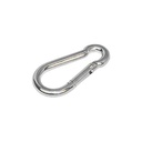 2er SET Edelst.-Karabinerhaken ohne Auge 80 mm