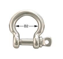 Edelstahlschäkel geschweift 3 mm