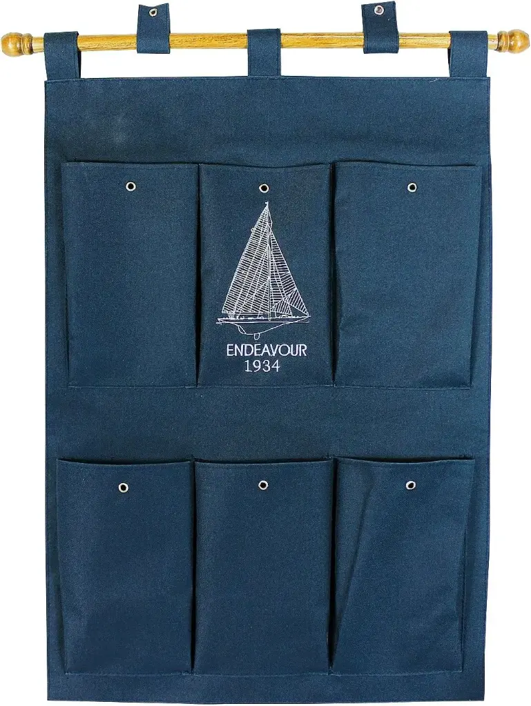Utensilo/Wandbehang aus Segeltuch, 46/54x65/70