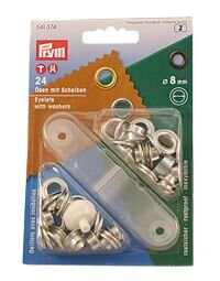 PRYM Ösen mit Scheibe 14mm (6B) 10-Stück SB-Karte