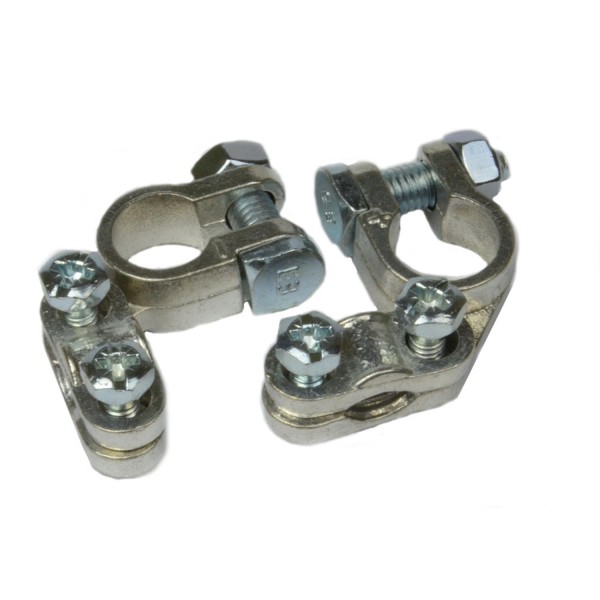 PLASTIMO 1 PAAR BATTERIE-POLKLEMMEN, MESSING