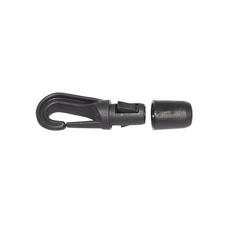 Nylonhaken schwarz 2-teilig 5 mm
