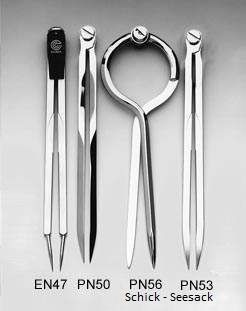 Marinezirkel hochglanzverchromt 180mm