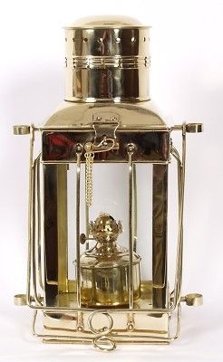 Cargo-Lampe Touch-on 230V Messing antik-finish