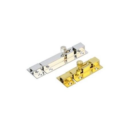 Bolzenriegel Messing verchromt 50mm