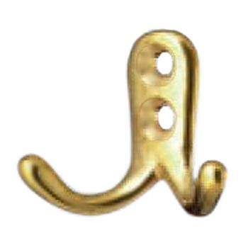 Zierhaken doppelt Messing 40mm blank PA4021