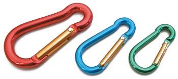 Alu-Karabinerhaken farbig 80mm