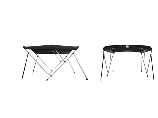 BiminiTops Deluxe 3-armig schwarz 137-152 cm