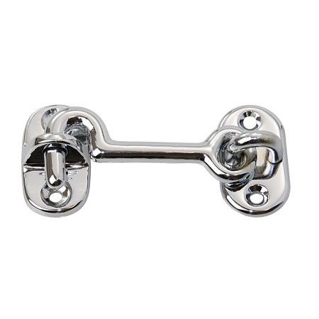 Türhaken mittelschwer Messing verchromt 75mm