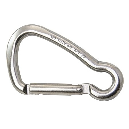 KONG Karabinerhaken asymm. AISI316 80mm