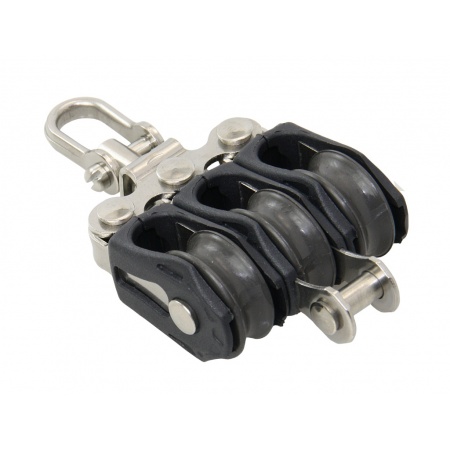 BARTON Dreifachblock Size 0 mit Wirbelauge ohne Unterbügel-Kugellager