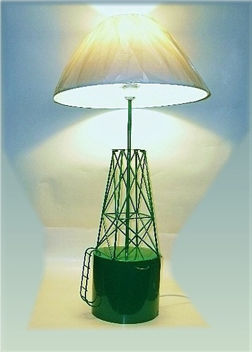 [475019G] Bojenlampe, grün, ca. 82 cm