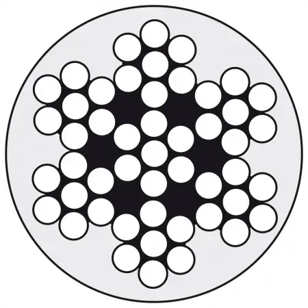 Edelstahldraht Wst. A4 7x7 PVC-weiß ummantelt