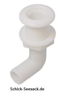 [31022] Borddurchbruch Acetal 1" weiß 90°-Winkel