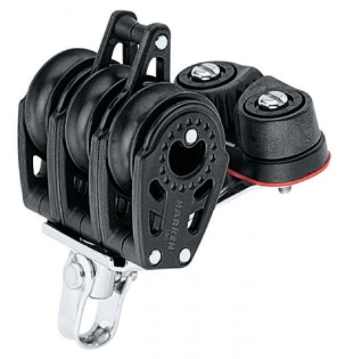 [40775] Harken 29mm Carbo Dreifachblock mit Carbo-Cam und Hundsfott