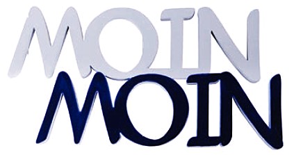 [967519] Holzschrift "Moin Moin"