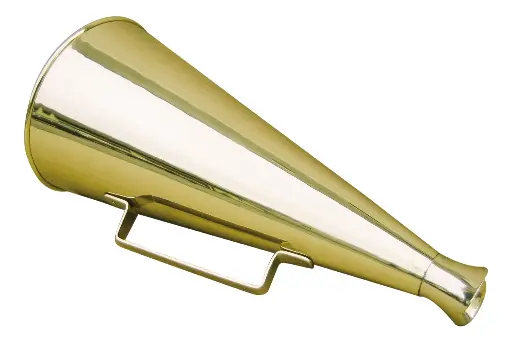 [SC 7018] Flüstertüte (Megaphon) ca. 34 cm lang, messing